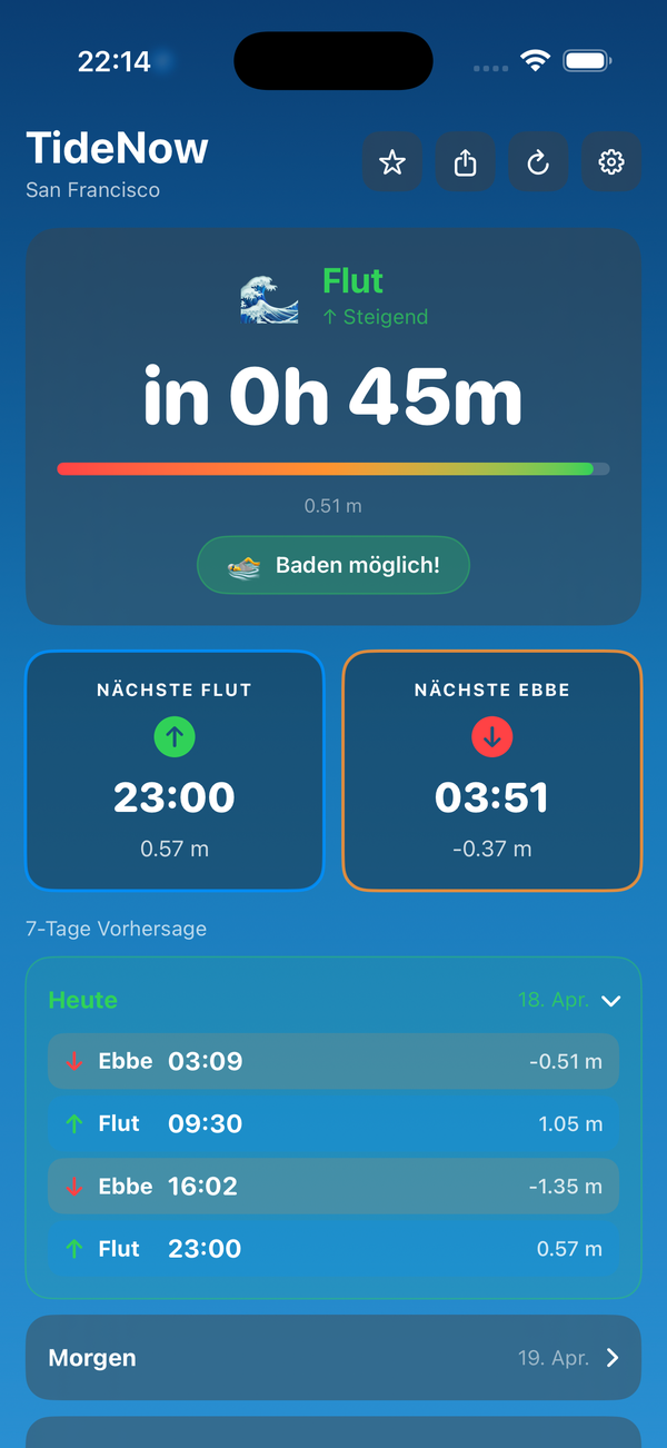 TideNow App Screenshot